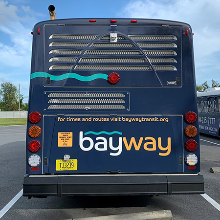 Bayway bus wrap design